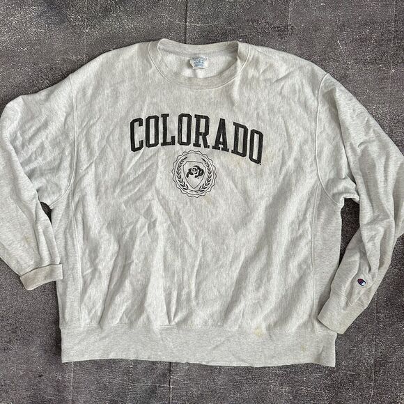 Men's Champion Reverse Weave Colorado Buffaloes CU Buffs Crewneck Sweatshirt 2XL - Picture 1 of 3